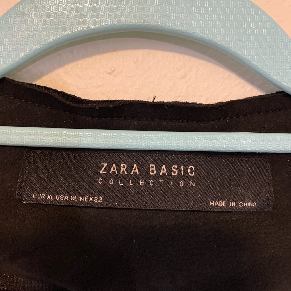 Zara Basic Collection Faux Suede Patch Pocket Ful… - image 5